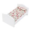 Mini Dollhouse Simulation Pocket sized Furniture Wooden Printed Bed 1/12 Model Ornament(Bed )