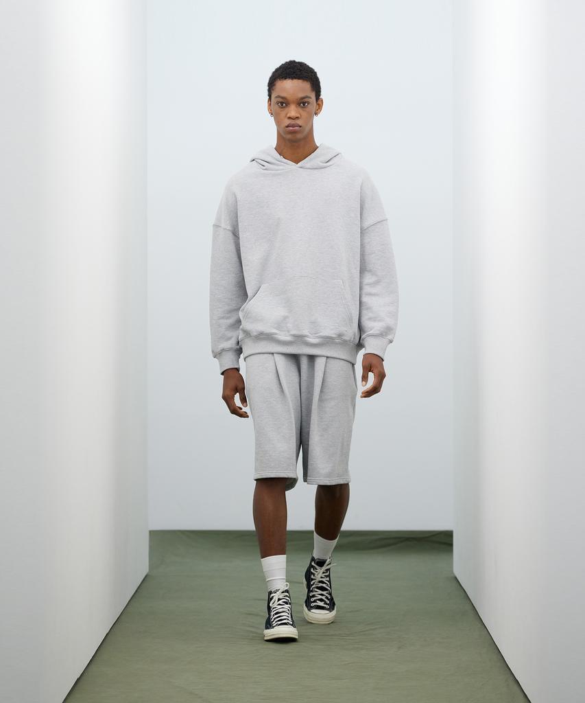 STANDARDERROR [Four Seasons] 87-Stan274 Single-Pleat Wide Loose Fit Bermuda Sweatpants (3 Colors)