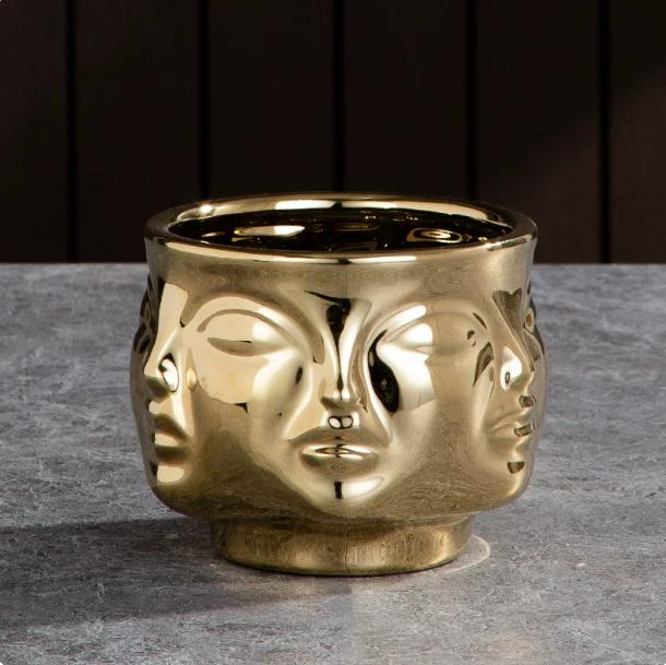 Scandinavian White Ceramic Vase Decoration Home Decoration Crafts Modern Interior Decoration Countertop Vase Art Face Shape Vase