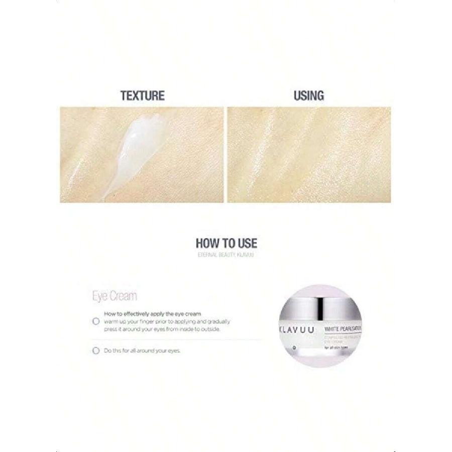 KLAVUU Pearlsation Enriched Pearl Eye Cream 20ml | Luxuriously Formulated With Pearl Extract And Niacinamide | Intensive Anti-Aging