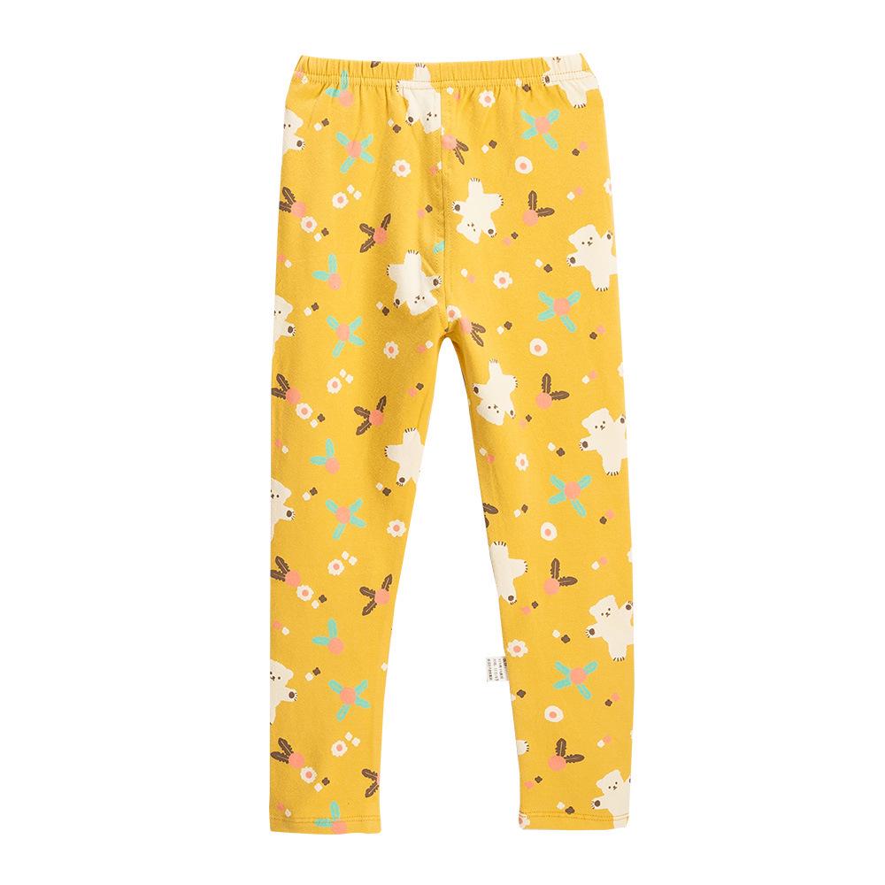 2025 Herbsthose für Kinder, Klasse A, Lycra & Reine Baumwolle, Cartoon-Print, Eng anliegend, Unisex, Warme Funktionsunterwäsche