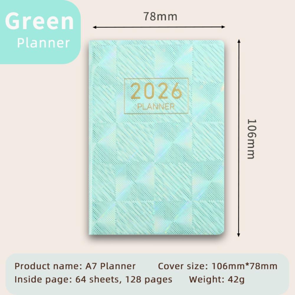 High Quality A7 2026 Agenda Book Pocket with Calendar Appointment Book Notebooks School Office