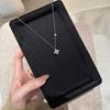 Shiny Zircon Four-leaf Clover Pendant Necklace Women's Light Luxury Small Flower Clavicle Chain Versatile Exquisite Necklace