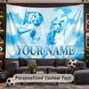 Wall Hanging Tapestry Custom NameSabrina Carpenter Pattern Personalized Printed Fabric Wall Decor