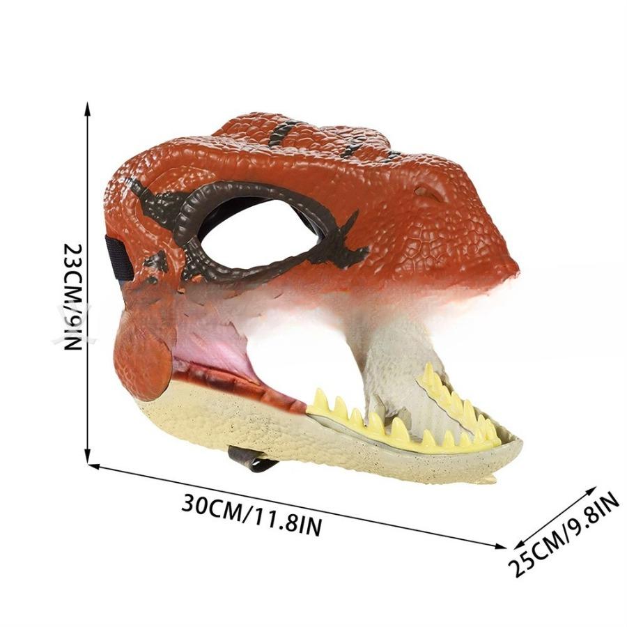 Maschera facciale a bocca di dinosauro per Halloween e Natale. Maschera animale carina dinosauro - Tirannosauro rex.