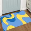AbstractSwirl Doormat Non Slip Water Absorbent Entrance Floor Mat Modern Geometric Front Door Rug Room Decor