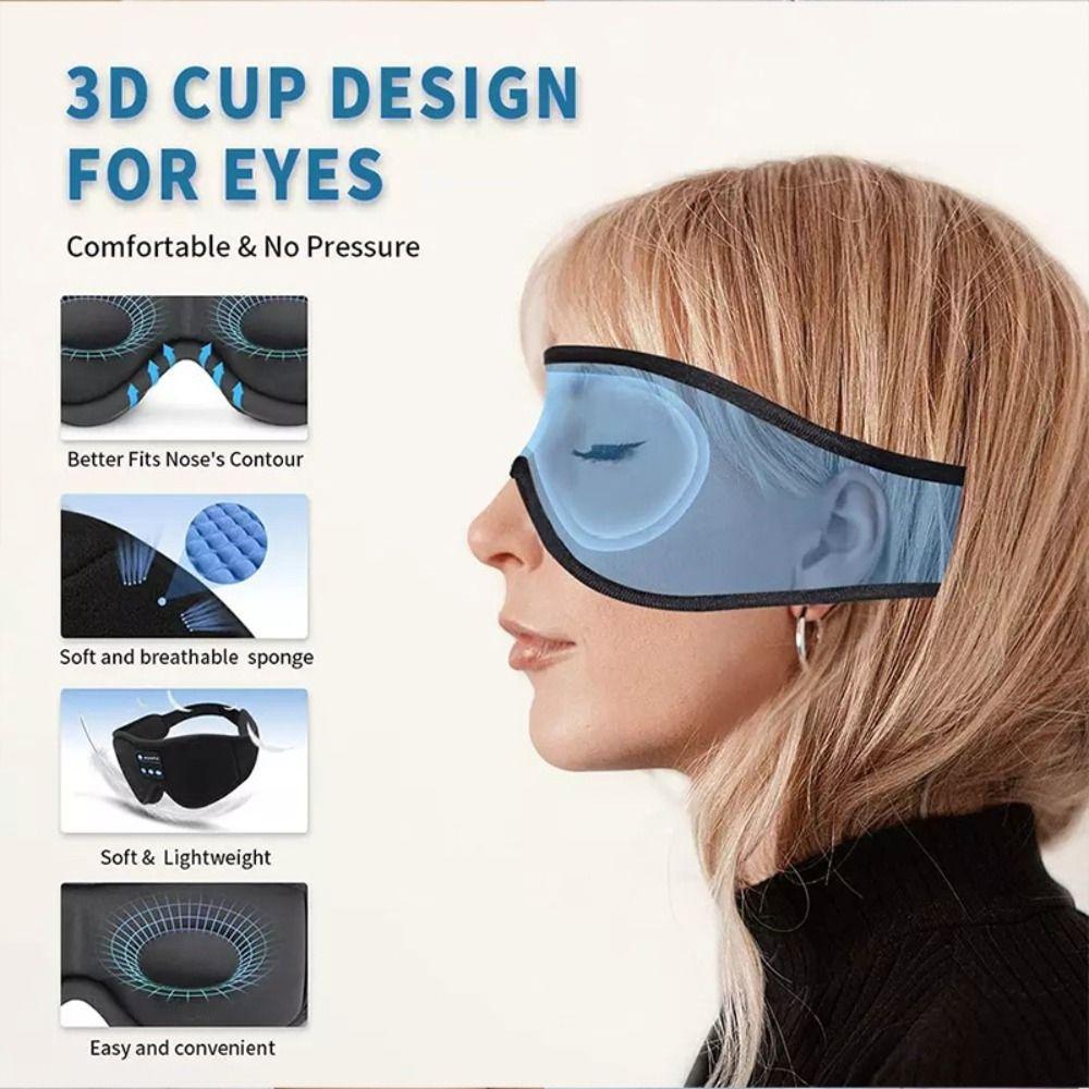 Breathable Blockout Light Eye Cover Wireless Sleeping Aid Eye Mask Sleeping Eyeshade Business Trip