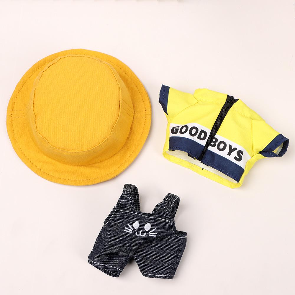 20cm Doll Clothes Miniature Hat Doll Jeans Shorts Outfits Overalls Handmade Jacket Pants For 1/12 BJD Dolls Accessories Kids Toy