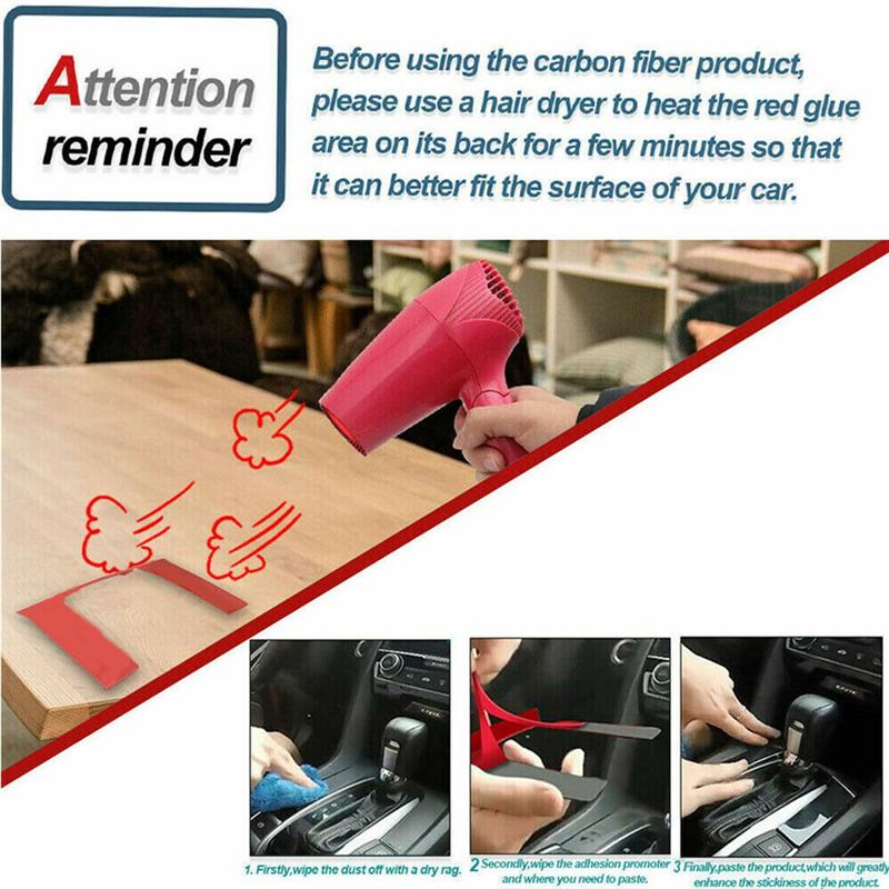 A03E-For Honda Civic 8Th Gen 2006-2011 Red Carbon Fiber Dashboard trument Strip Trim Red Carbon Fiber