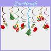 Creative Christmas Hanging Decorations For Kids School Festive Spiral Banners And Triangle Flags