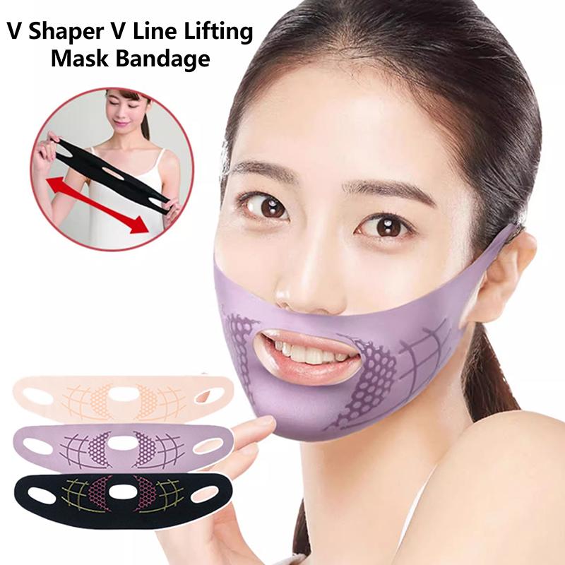 Beauty Face Sculpting V Shape Lifting Face Tightening Bandage Anti Wrinkle Ear Hanging Strap Band Sleeping Mask Beauty Health