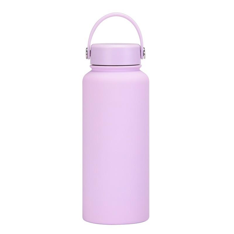 1L Stainless Steel Vacuum Insulated Water Bottle With Wide Mouth Portable Outdoor Sports Travel