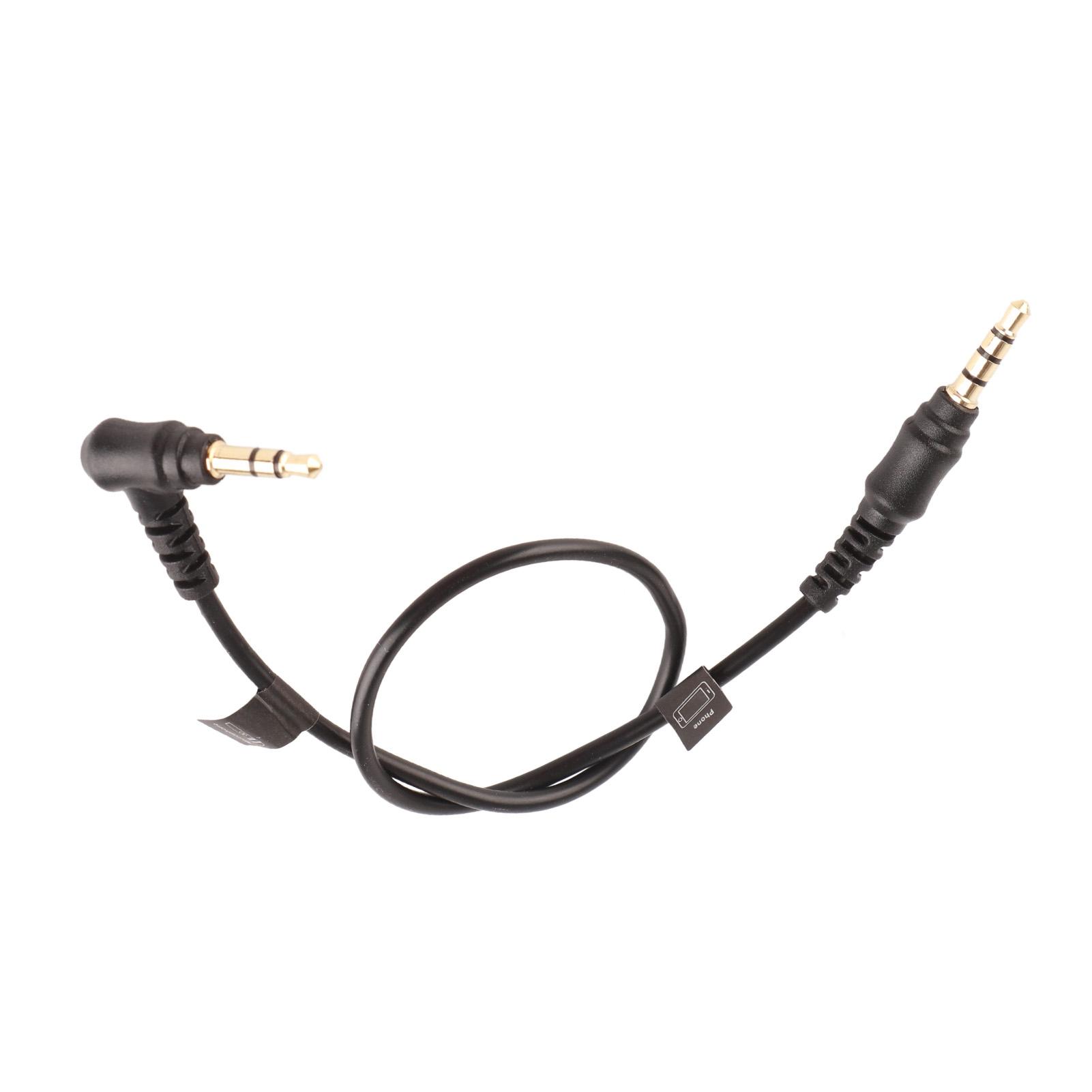 

3.5mm TRS‑TRRS 30cm Alloy o Connection Cable for Microphone to Mobile Phone Wire
