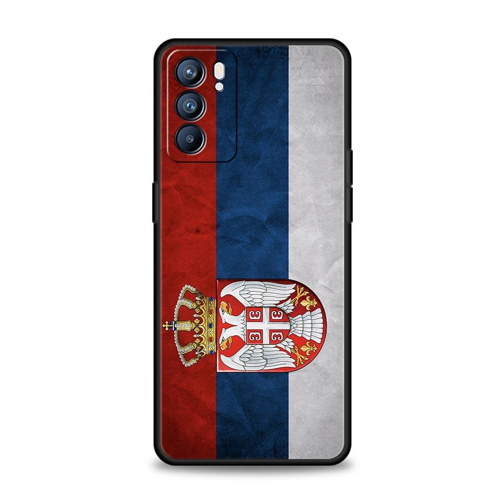 Phone Case For Oppo Reno13 Reno12 Reno11 F Reno10 Pro A54 A53 A95 A76 A74 A57 A98 A80 A79 5G A78 4G Cover Serbia flag Badge