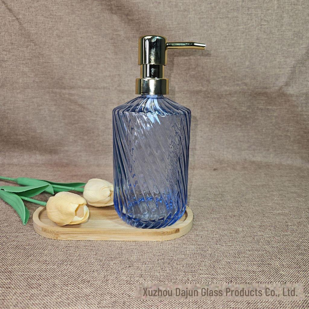 Duschgel- und Shampoo-Spenderflasche aus Twill-Glas, einteilig