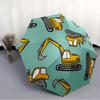 1pc Excavator Pattern Automatic Folding Umbrella - 8-Rib Automatic Open/Close, Large Canopy Birthday Festival Gift Yy251217128