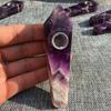 Natural Dreamy Amethyst Smoking Pipes Elegant Quartz Crystal Point Obelisk Wand