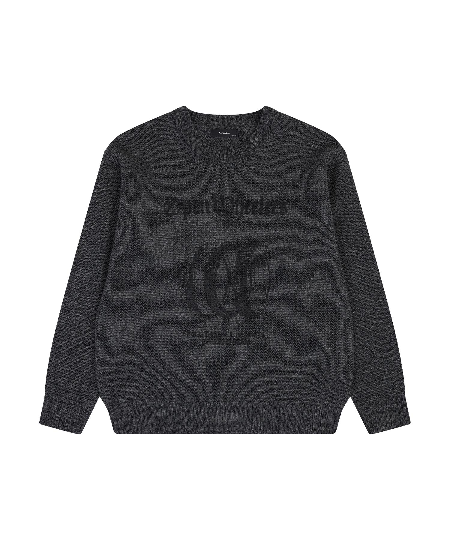 W Standard Graphic Knit [Charcoal] Charcoal/M