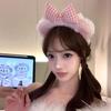 Autumn And Winter Bow Plush Cute Bear Lace Edge Headband Female Face Wash Headband High Skull Top Hairpin Advanced Sense