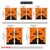2pcs,2D Plane Printing Popular Curtain Panels Halloween Pumpkin (1) 100% Polyester (without Rod) Room Decor for Living Room,