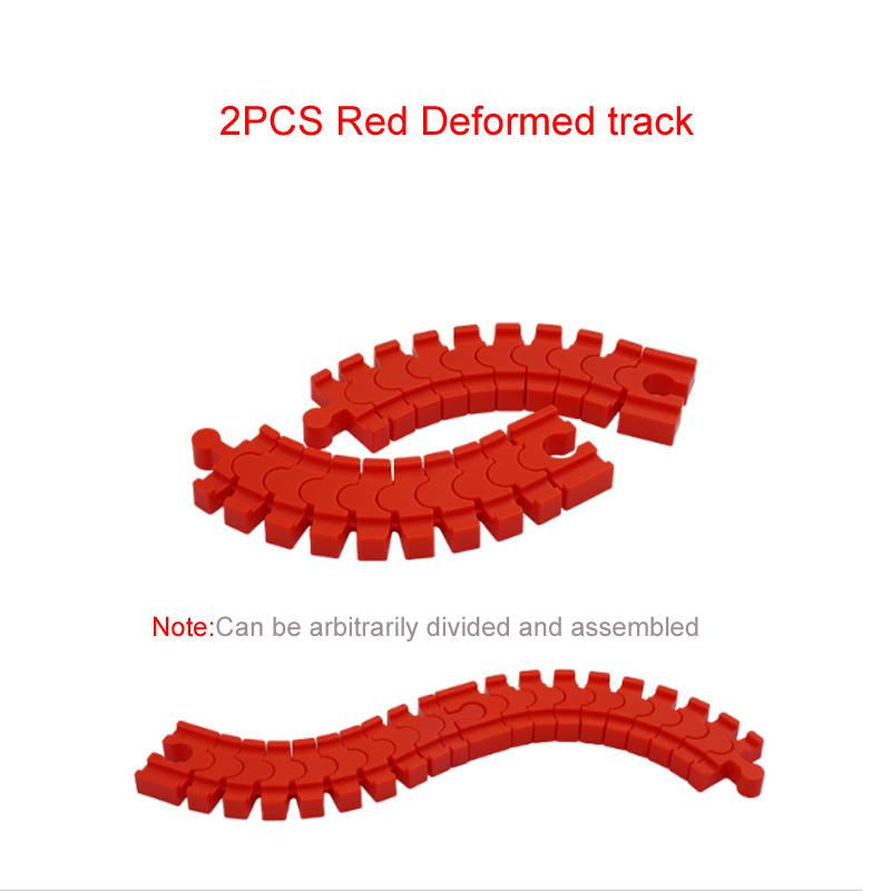 Wooden Train Track Accessories Colorful Flexible Track Train Track Connector Compatible with All Major Brands Wood Track