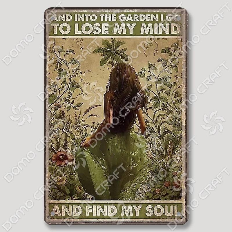 Vintage Cats Gardening Metal Tin Sign  xcm Wall Decor for Cafe Farmhouse Backgarden  Perfect for Home Decor  Gifts