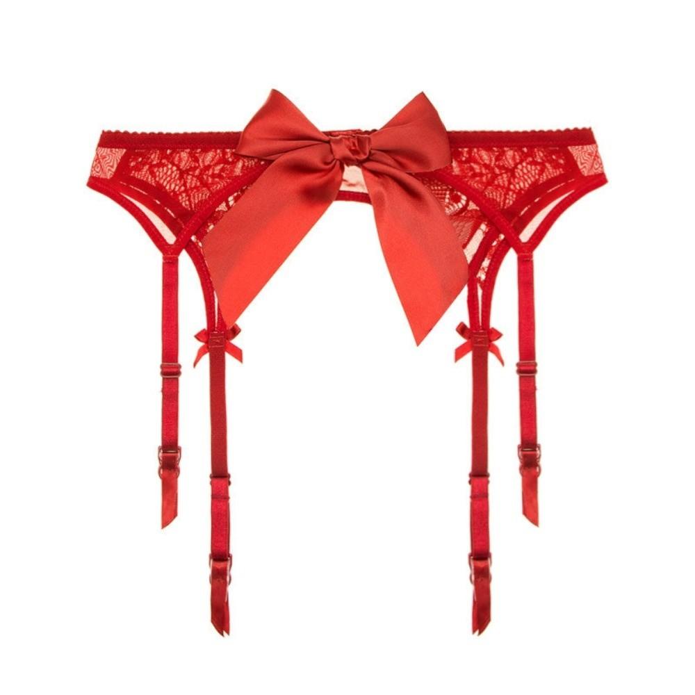 Adjustable Straps Suspender Belt Bow Garters for Stockings Romantic Lace Garter Belt  Intimate Wear