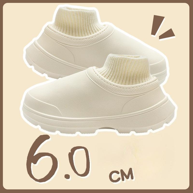Fashion 2025 New Winter Waterproof Slippers Unisex Outdoor Anti-Slip Plush Lined Thermal House Shoes Warm Non-Slip Work Booties for Home
