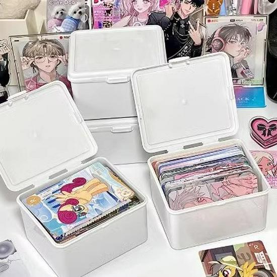 

Чисто-белый настольный ящик для хранения с откидной крышкой и наклейками Medium (9.5*8.5*7) - 1 Piece