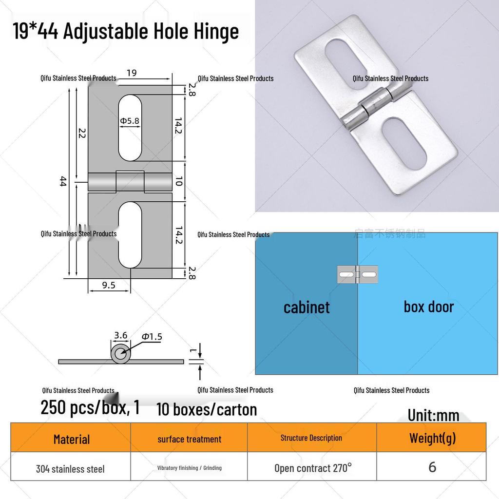 304 Stainless Steel Mini Hinge for Small Cabinets, Jewelry Boxes, and Crafts