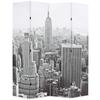 Foldable Partition 160x170 Cm New York Black and White