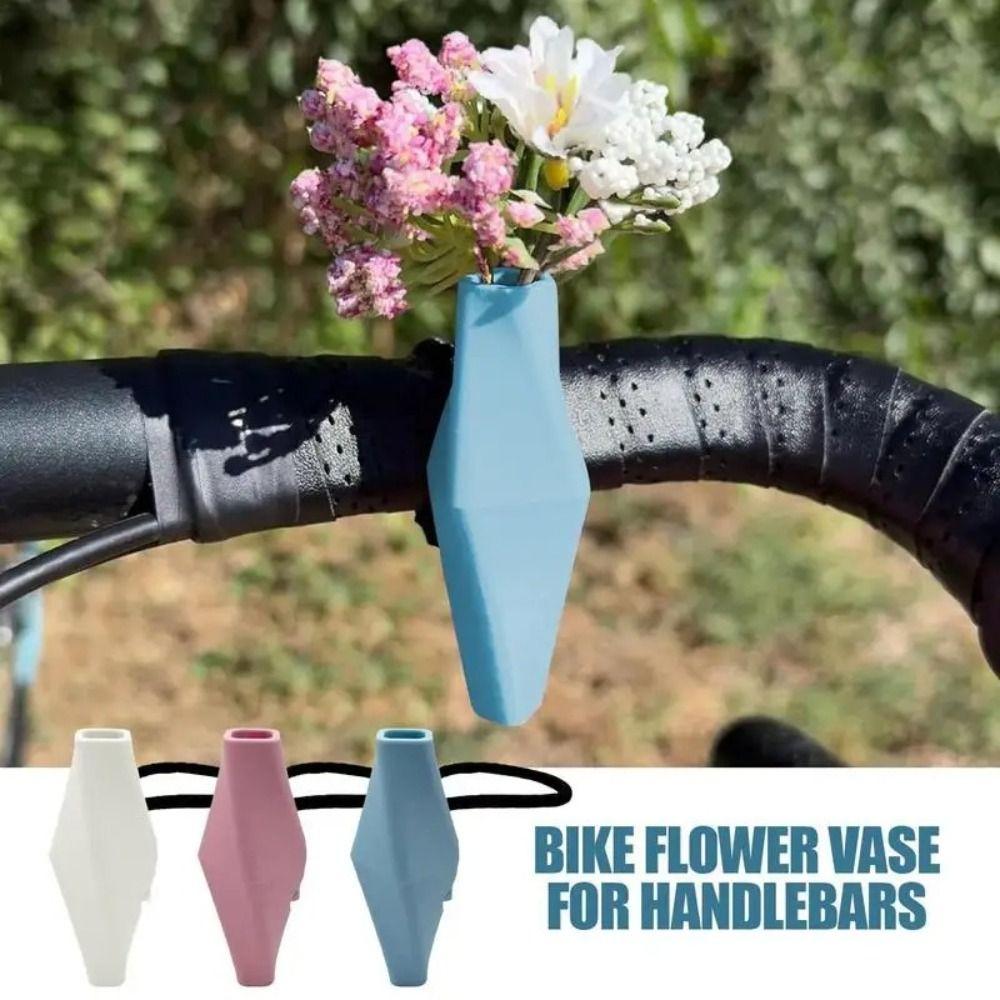 Gifts Silicone Bike Flower Vase Portable Bicycle Accessories Mini Vase Handlebars Decorative Flower Vase