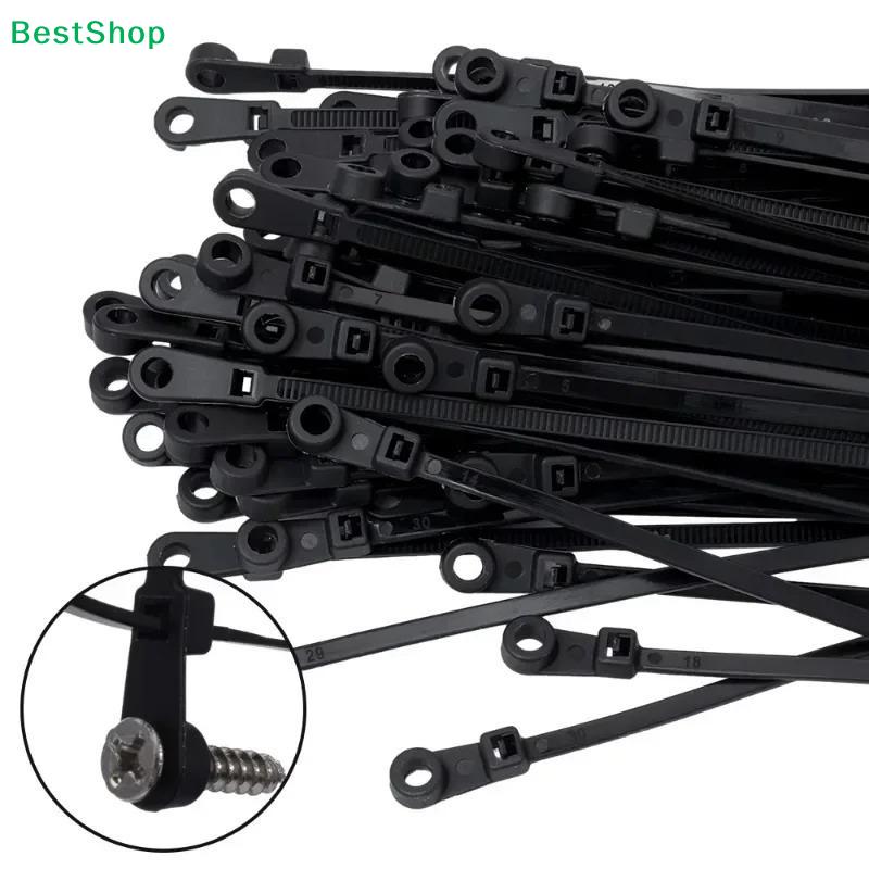 Releasable Black Plastic Cable Ties - Adjustable Self-Locking Zip Ties for Organizing Wires, Cables & DIY Projects
