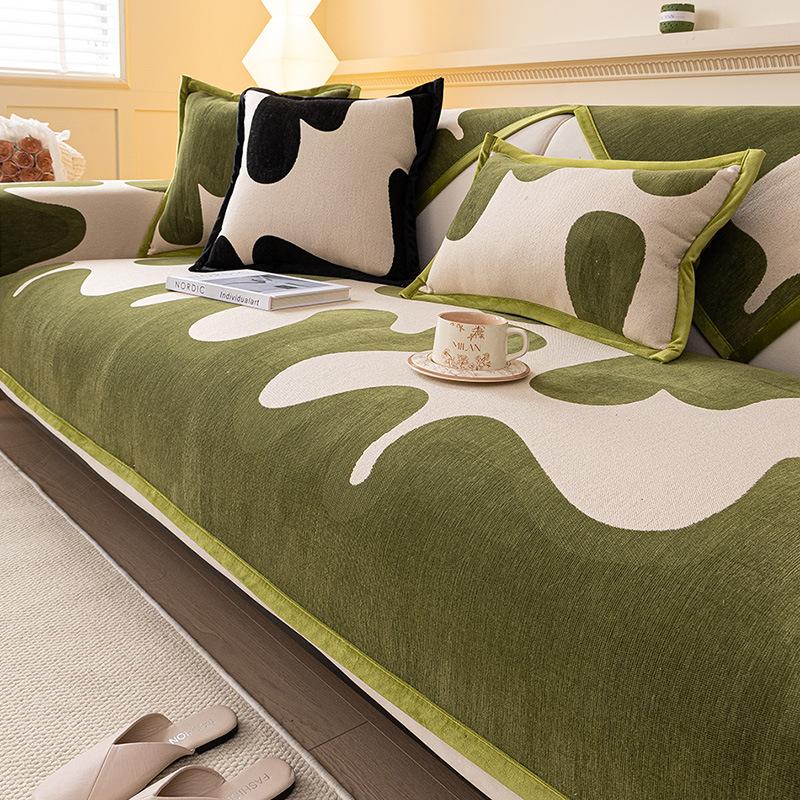 

Sofa Cushion Fixed Non-Slip Sofa Towel Anti-Cat Scratch One-Piece Cushion Universal All-Season High-End Seat Cushion 70*70cm