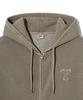 Yale Y Logo Pigment Zip-Up Hoodie Beige