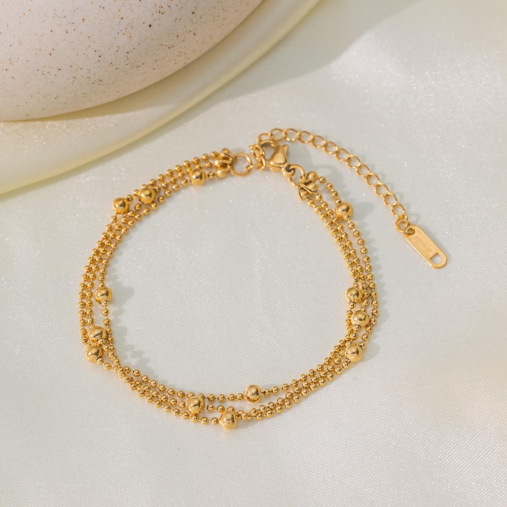 2025 Women's Titanium Steel Anklet – Light Luxury, 18K Gold-Plated, Fade-Resistant