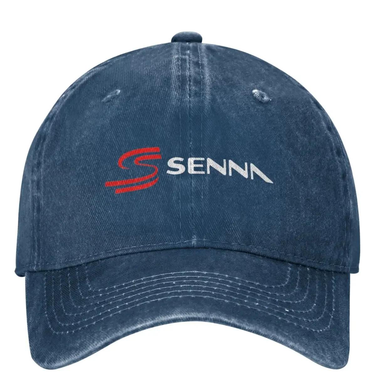 

Ayrton Senna Logo Denim Baseball Cap Hiking Fishing Hip Hop Hats Summer Unisex Men Trendy Sunshade Snapback Cap One Size