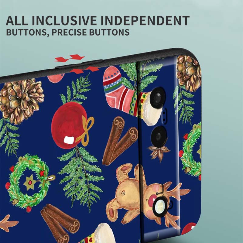 Christmas cartoon pattern Phone Case For Google Pixel 10 9a 9 8A 8 7 7A 6 6A Pro XL 2024 5G Black Soft TPU Silicone