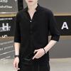 Summer New Men's Cotton Linen Short Sleeve Thin Casual Versatile Shirt