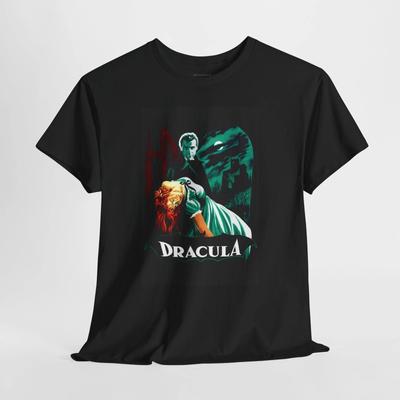 Dracula 1958 Retro Movie Poster Horror Unisex Graphic T-Shirt