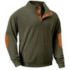 American Style Loose Sweatshirts Spring Autumn Men's Vintage Corduroy Stand-Up Collar Contrast Patchwork Casual Long-Sleeved Sweatshirt