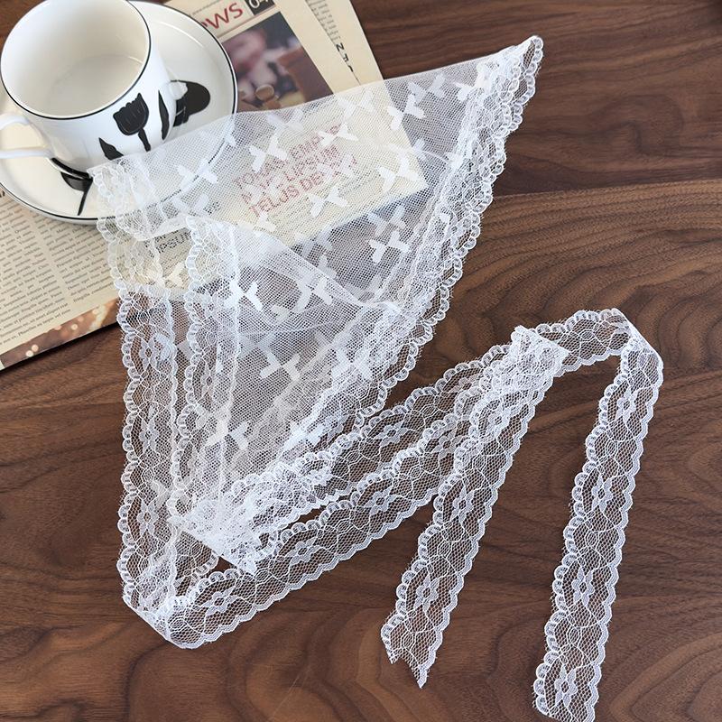 Trojúhelníková krátká sukně Polosukně Závěs na zadek Sukně Krajkový lem Zástěra Trendy Krajka Motýlek Čelenka Šátek Vlasové doplňky