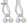 Adjustable Curtain Ties 2Pcs Tiebacks Rope, Decorative Handmade Tie Back, Simple Securing Holdbacks Ropes for Living Room Bedroom Window Sheer Drapes