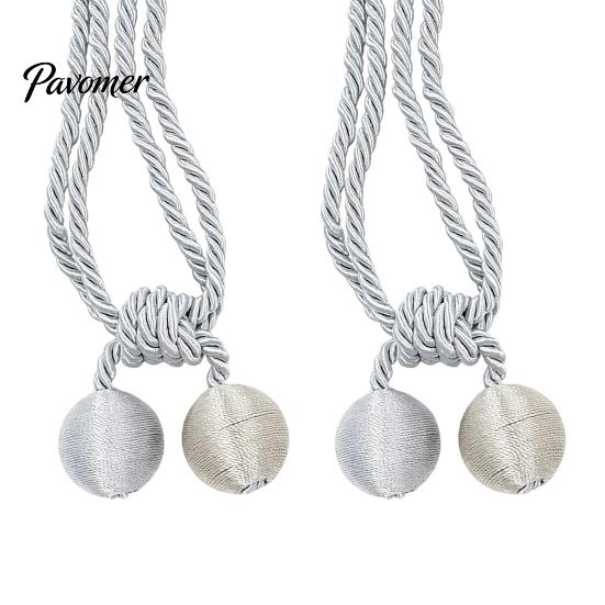 Adjustable Curtain Ties 2Pcs Tiebacks Rope, Decorative Handmade Tie Back, Simple Securing Holdbacks Ropes for Living Room Bedroom Window Sheer Drapes