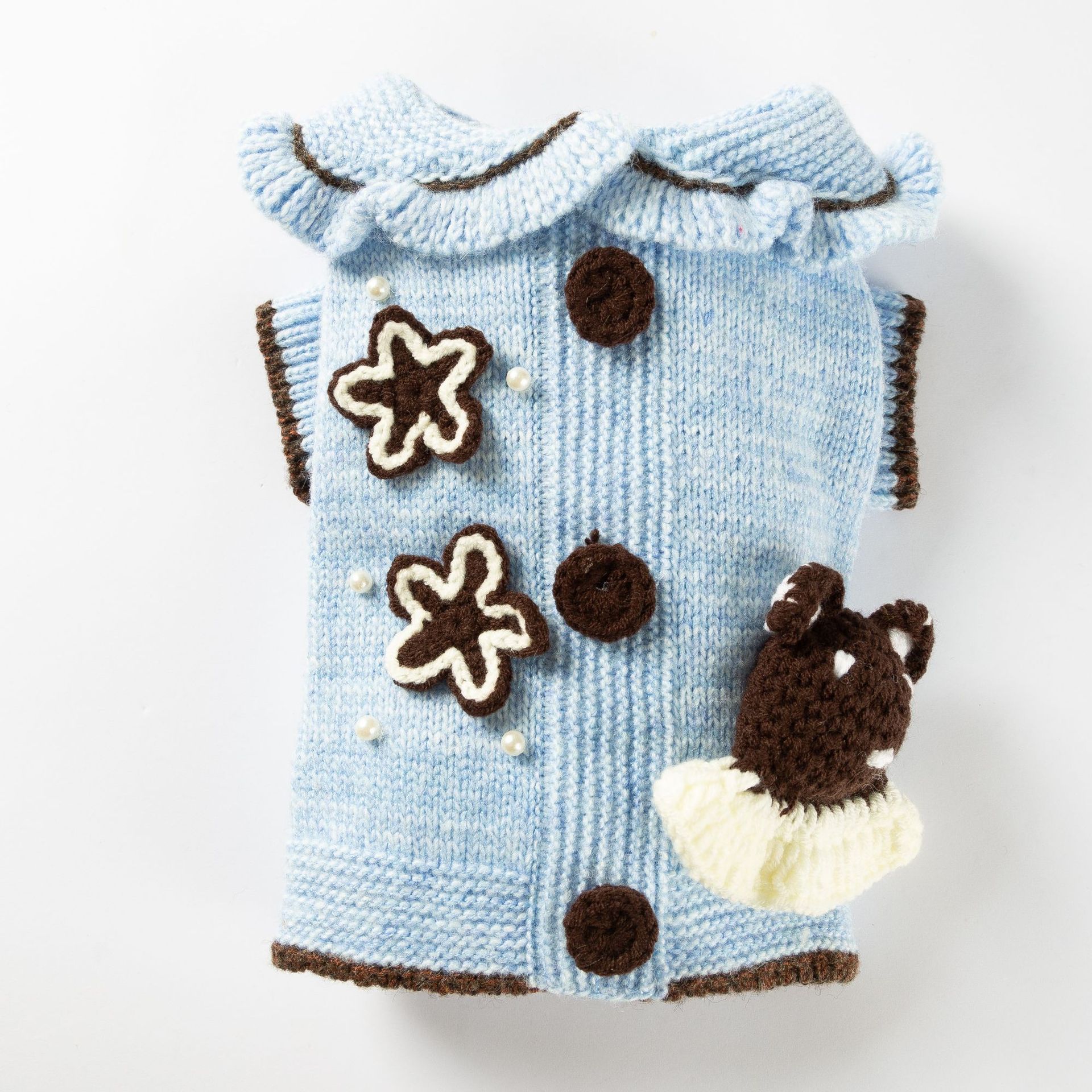 

Осень и Зима Вязаный Свитер для Домашних Животных Маленькая Собака Кошка Одежда для Собак XL (recommended weight 14-9 kg)