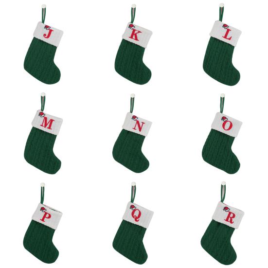 Bas De Noël Avec Initiales, 18 Cm, Petites Lettres Brodées En