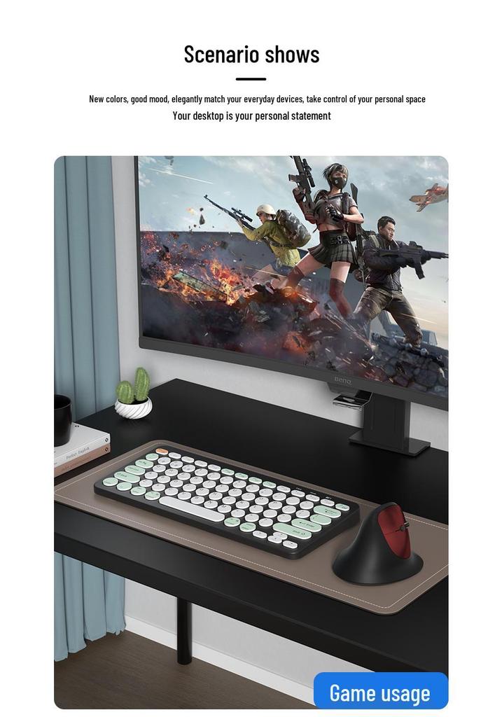 Ergonomic Tri-Mode Silent Vertical Mouse with 2.4G Wireless & Charging Capability