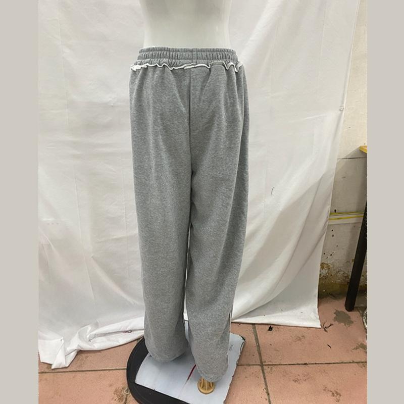 European and American Street Trend Retro Simple Embroidered Pattern Pants