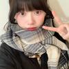[One piece] Scarf women's new winter plaid to keep warm, advanced sense versatile and sweet student scarf