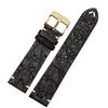 18mm 20mm 22mm Ultra-thin soft handmade ostrich leather black and green for water ghost watch strapsMen's and women's  accessori